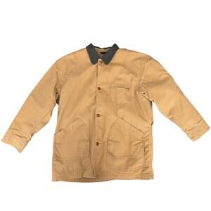 Vintage LL Bean Barn Jacket Chore Coat Duck Corduroy Tan Mens XL Quilted Liner